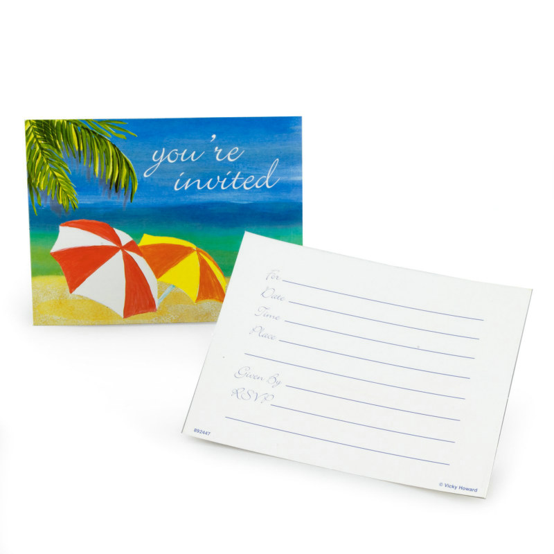 Tropical Vacation Invitations (8 count)