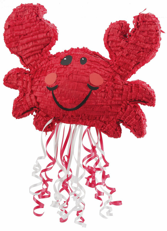 Crab 21" Pull-String Pinata - Click Image to Close