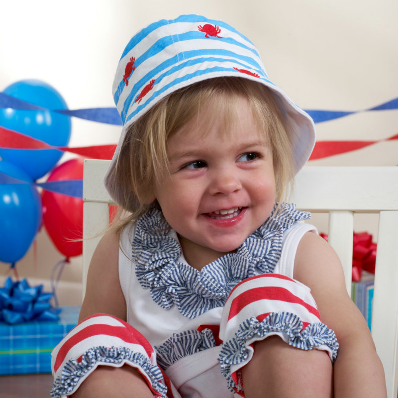 Crab Sun Hat (0-12 Months) - Click Image to Close