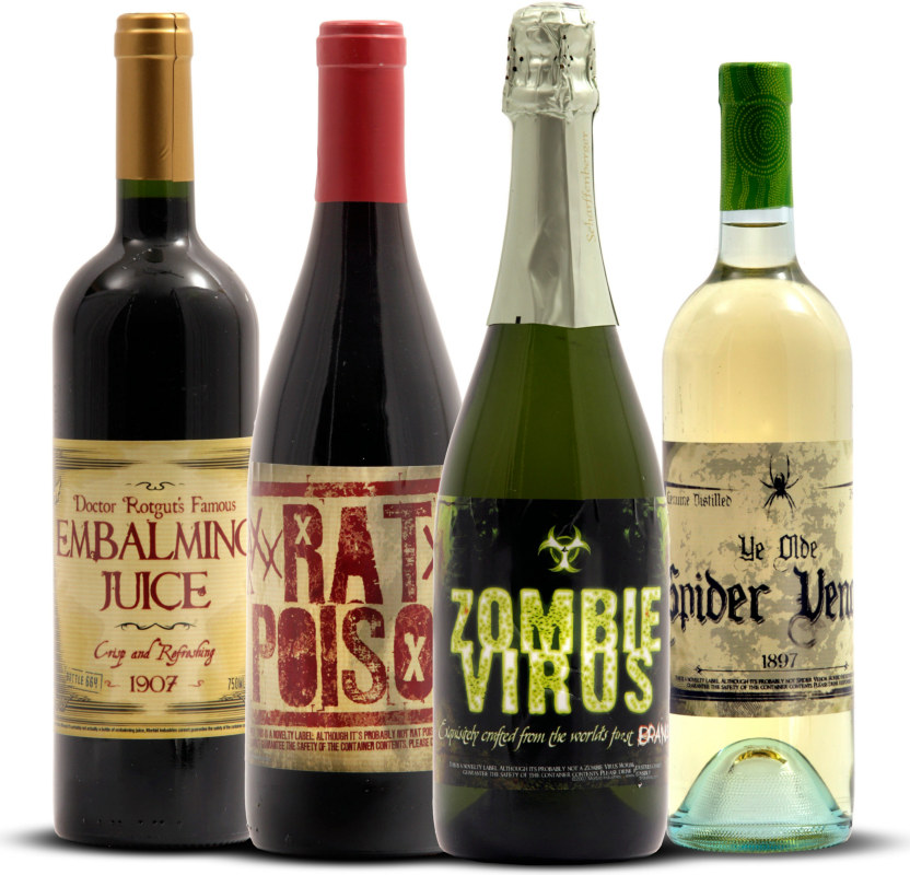 Halloween Wine Bottle Stickers (8 count)