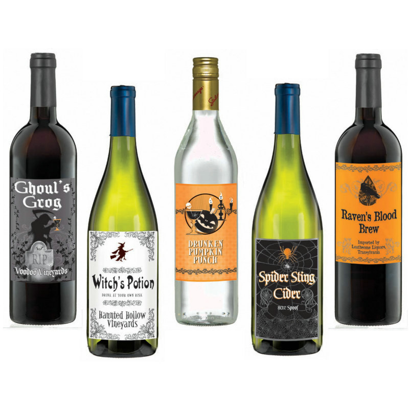 Wine Bottle Labels (5 count) - Click Image to Close