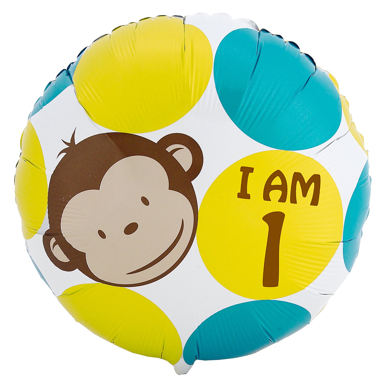 Mod Monkey I am 1 Foil Balloon - Click Image to Close