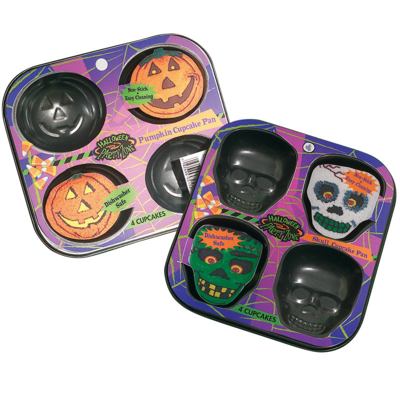 Pumpkin and Skull Cupcake Pan Kit - Click Image to Close