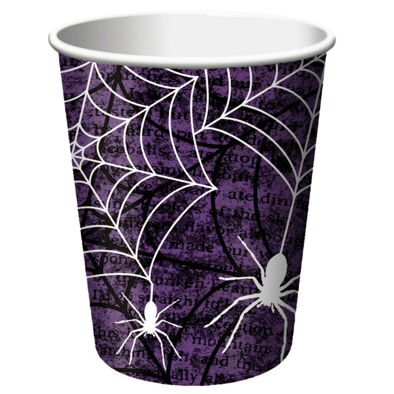 Creepy Webs 9 oz. Cups (8 count) - Click Image to Close