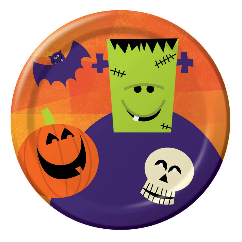 Halloween Fun Friends Dessert Plates (8 count)