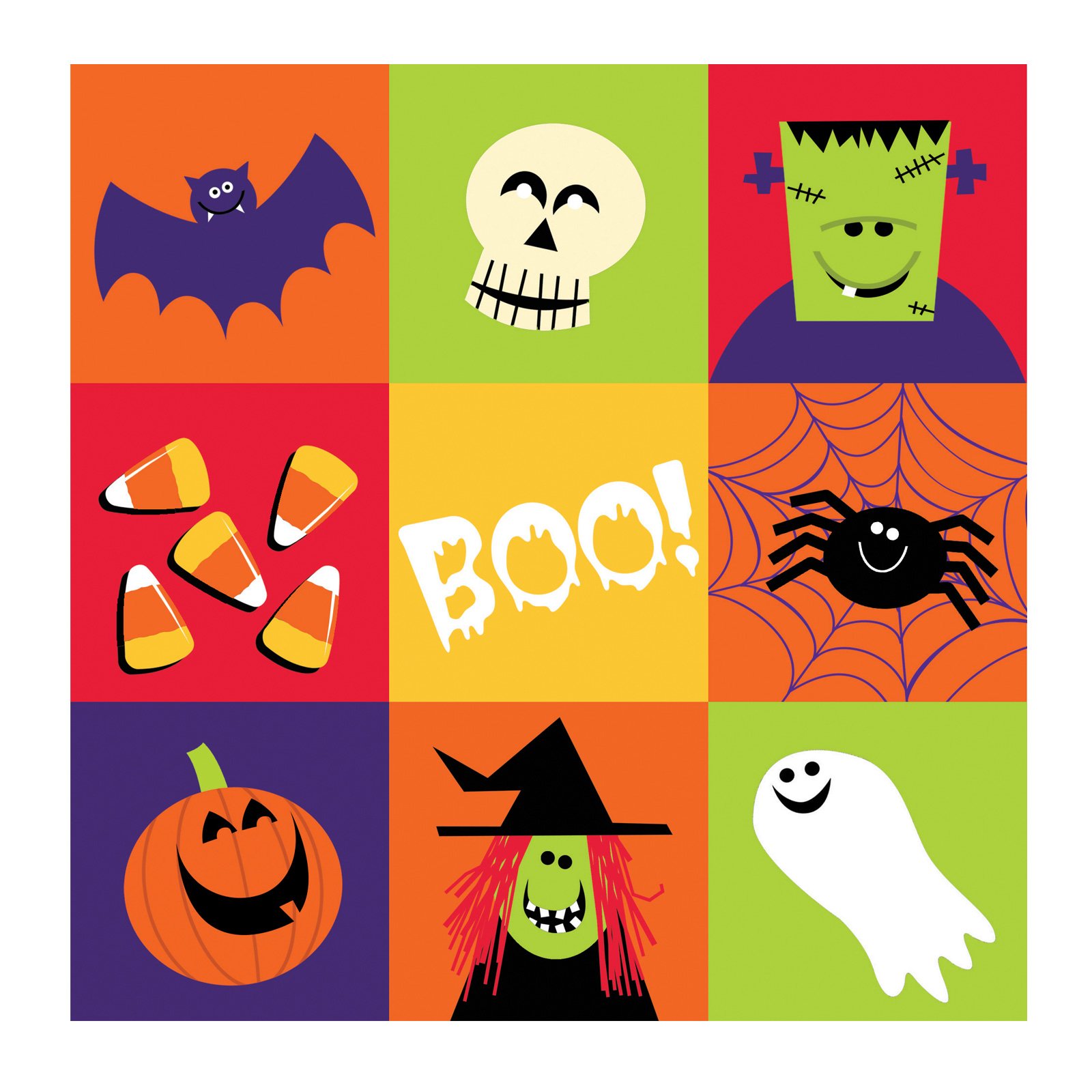 Halloween Fun Friends Lunch Napkins (16 count) - Click Image to Close