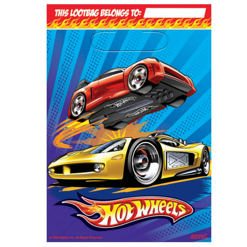 Hot Wheels Speed City Treat Bags (8 count) - Click Image to Close