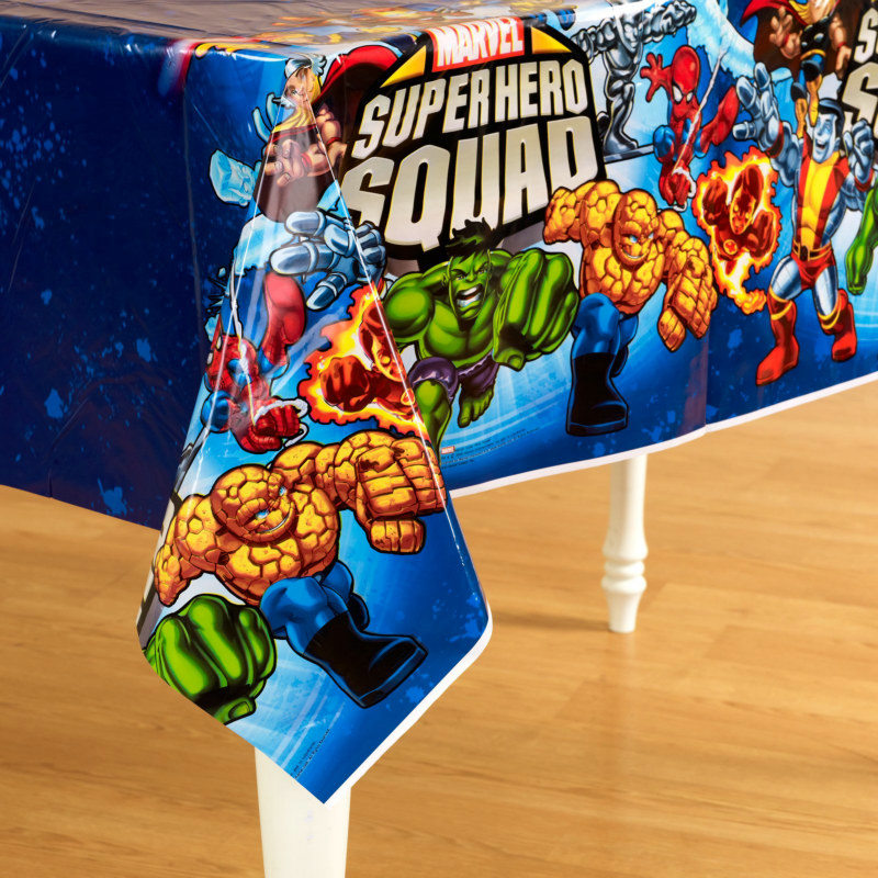 Marvel Super Hero Squad Plastic Tablecover - Click Image to Close