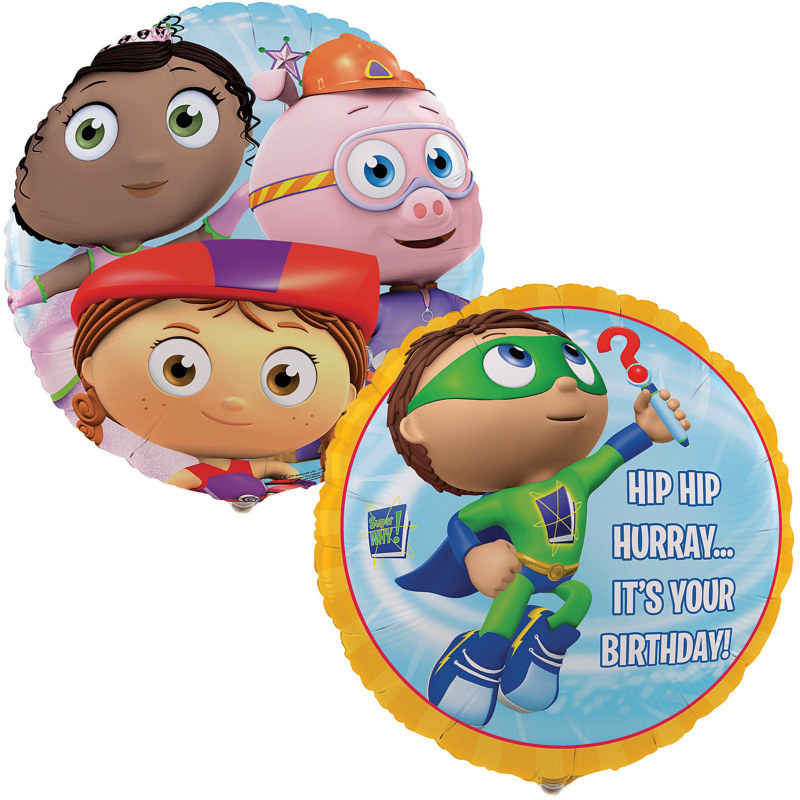 Super Why! 18" Foil Balloon - Click Image to Close