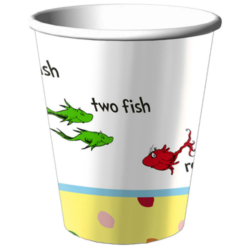 Baby Seuss 9 oz. Paper Cups (8 count) - Click Image to Close