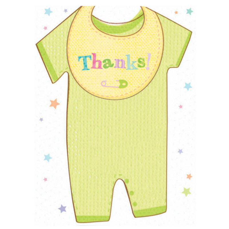 Cuddly Clothesline Thank You Cards (8 count) - Click Image to Close