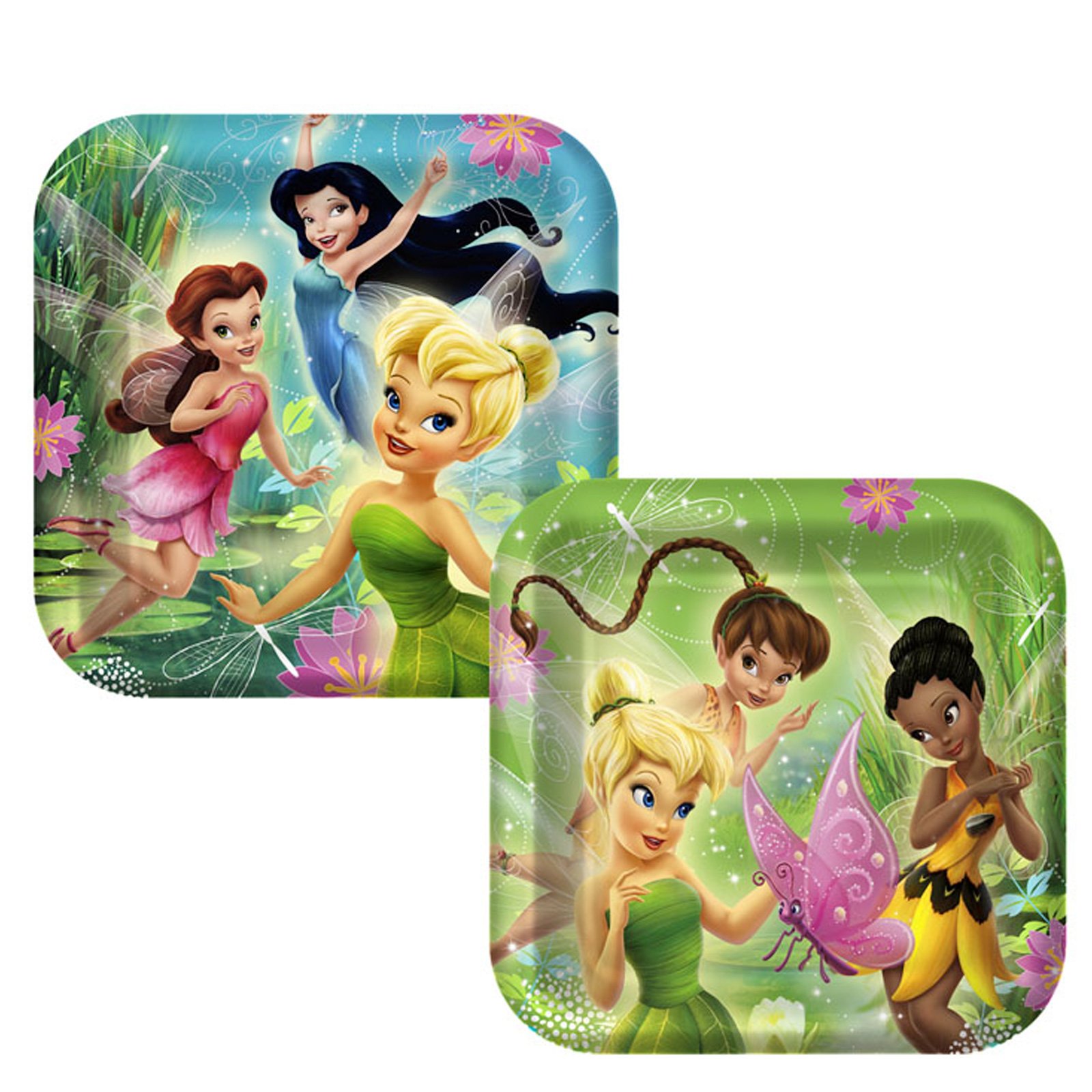 Disney's Fairies Square Dinner Plates Assorted (8 count)