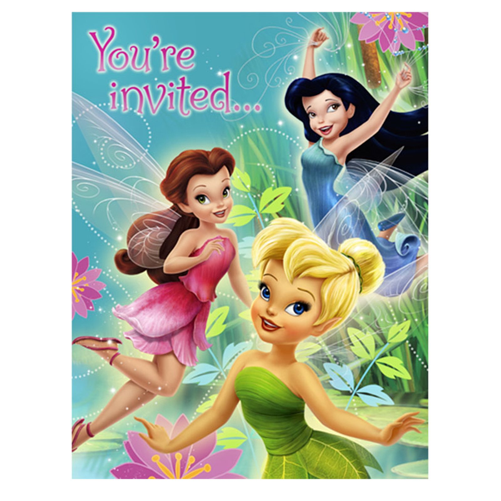 Disney's Fairies Invitations (8 count) - Click Image to Close