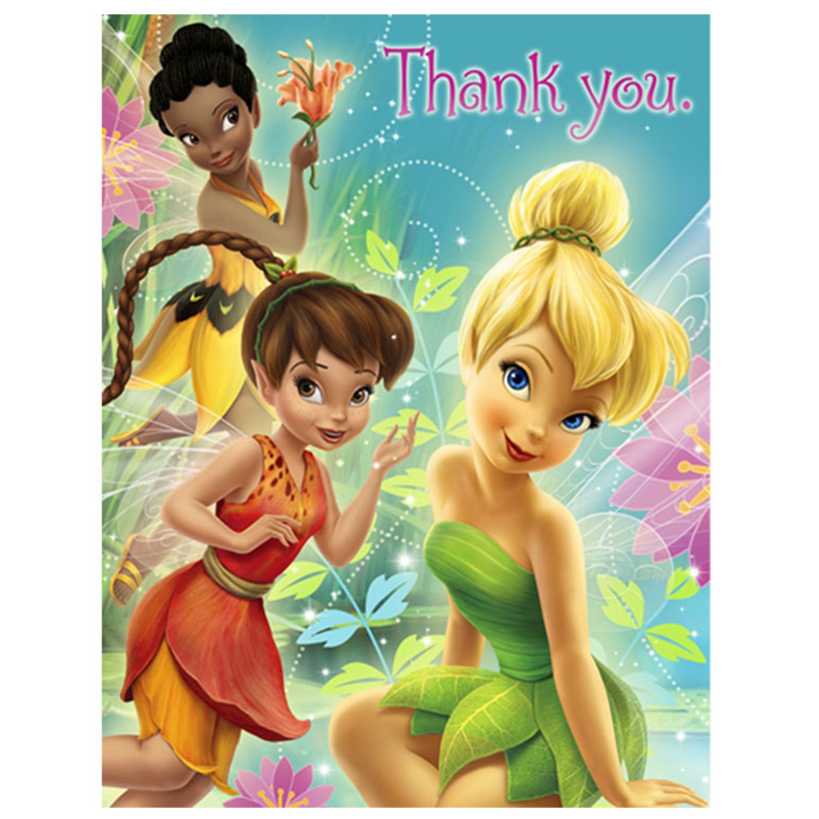 Disney's Fairies Thank You Cards (8 count) - Click Image to Close