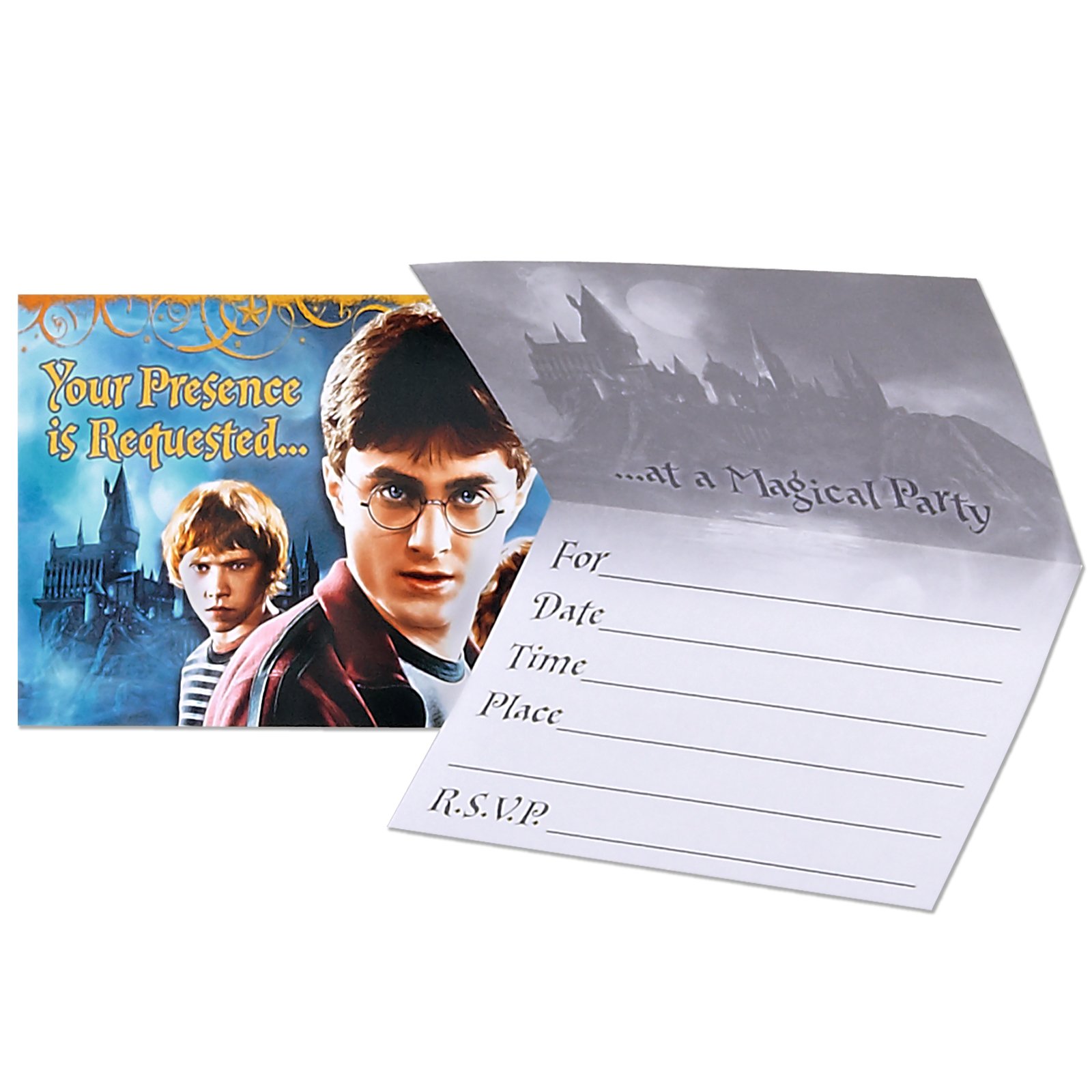 Harry Potter Deathly Hallows Invitations (8 count) - Click Image to Close