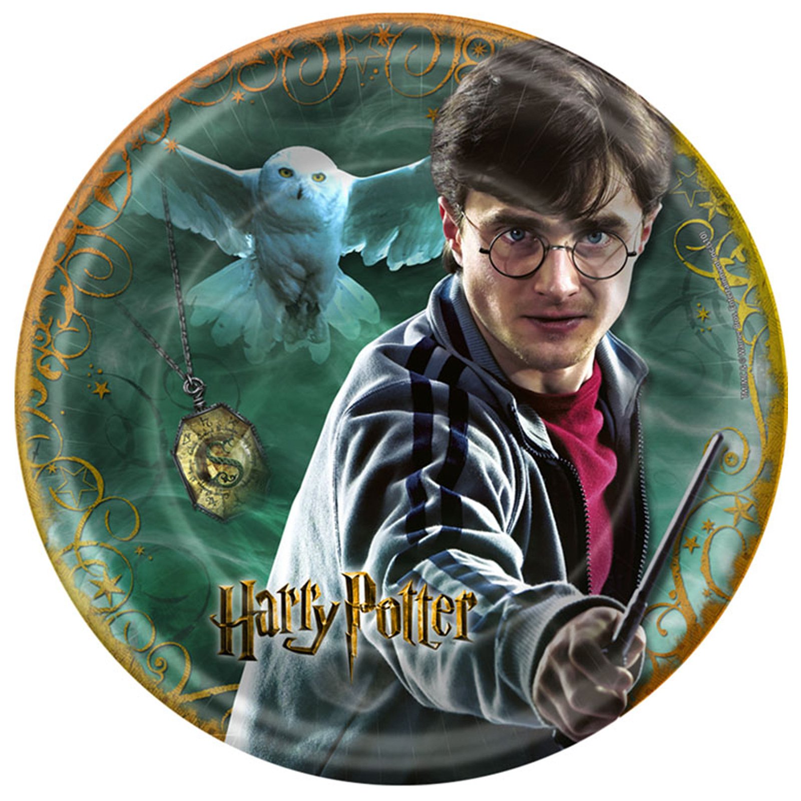 Harry Potter Deathly Hallows Dessert Plates (8 count) - Click Image to Close