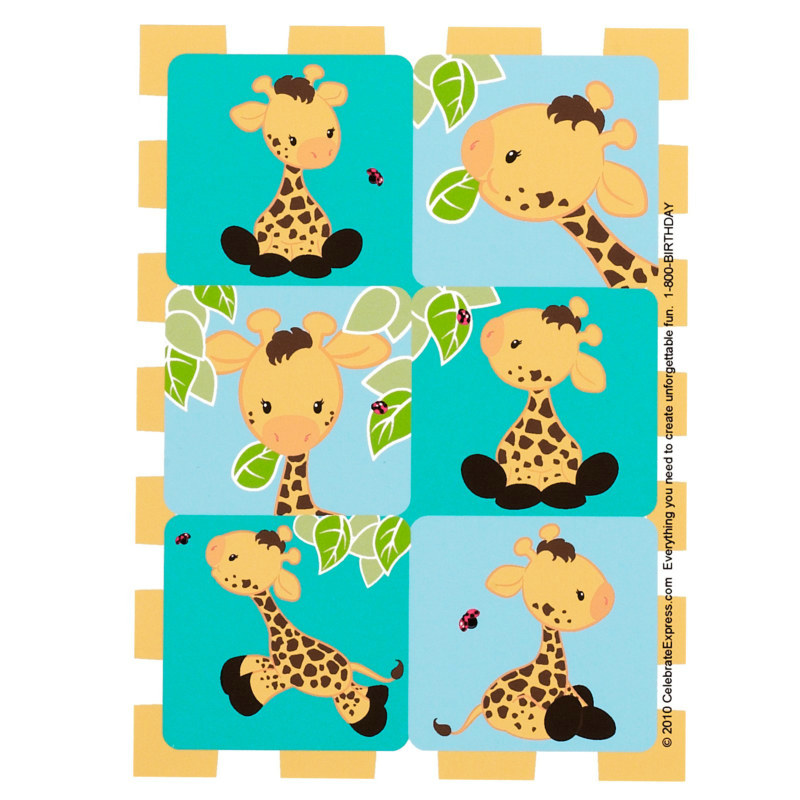 Giraffe Stickers (4 sheets) - Click Image to Close