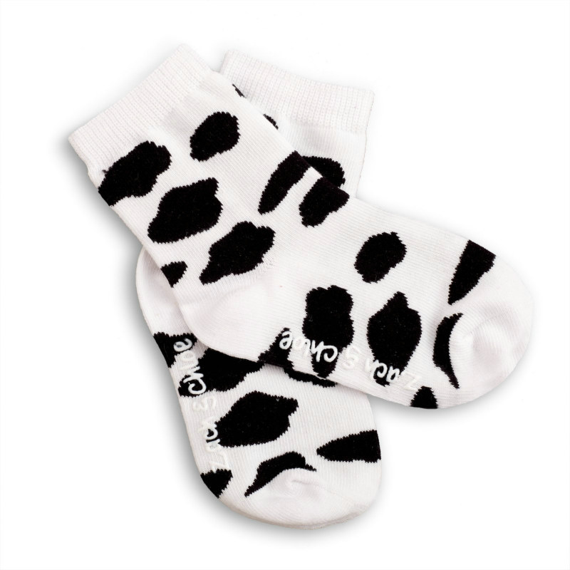 Cow Print Toddler Socks - Click Image to Close