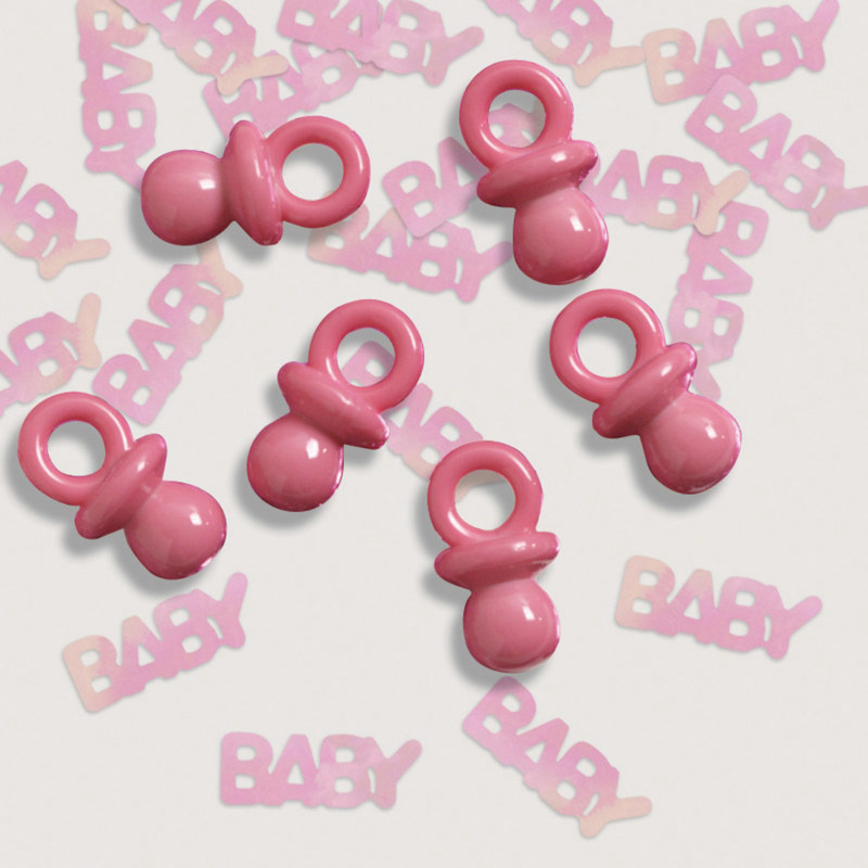 It's a Girl Pacifiers Confetti - Click Image to Close