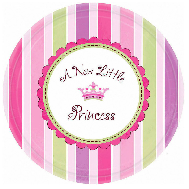 A New Little Princess Dessert Plates (8 count) - Click Image to Close