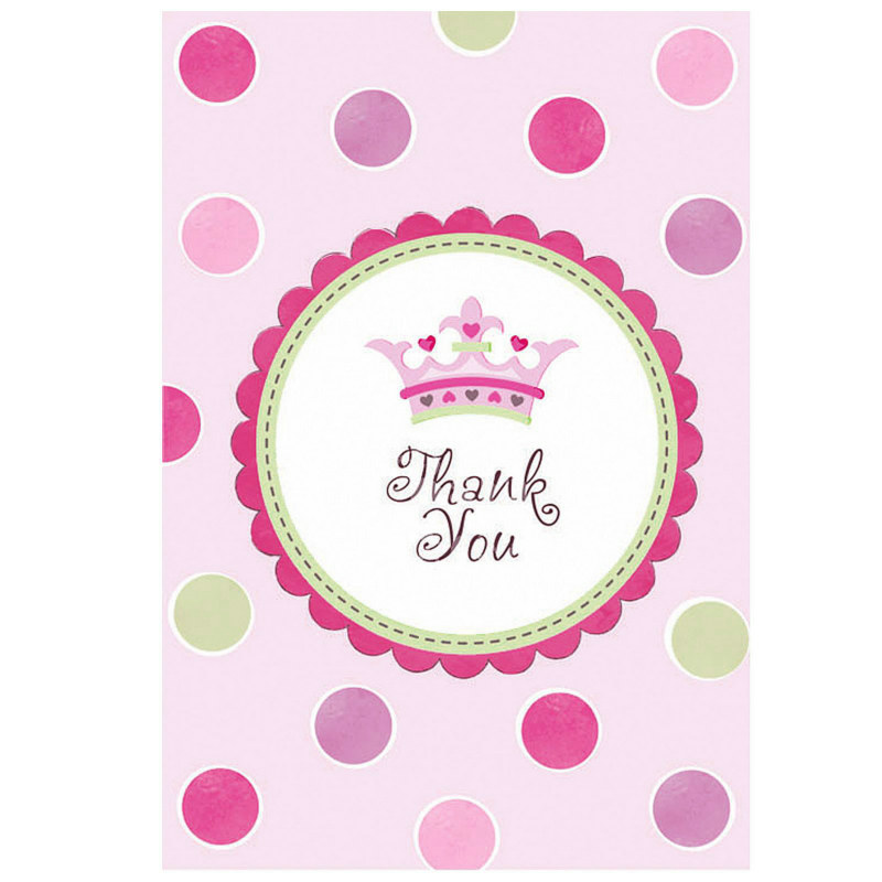 A New Little Princess Thank You Cards (8 count) - Click Image to Close