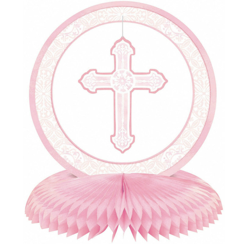 Radiant Cross Pink Centerpiece - Click Image to Close
