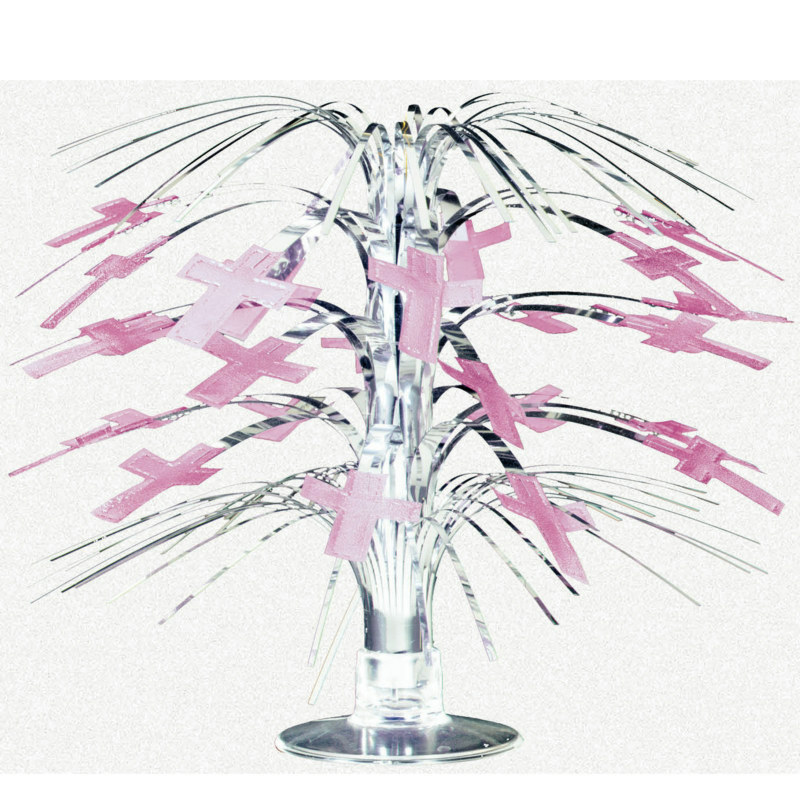 Pink Mini Cross Cascade Centerpiece - Click Image to Close