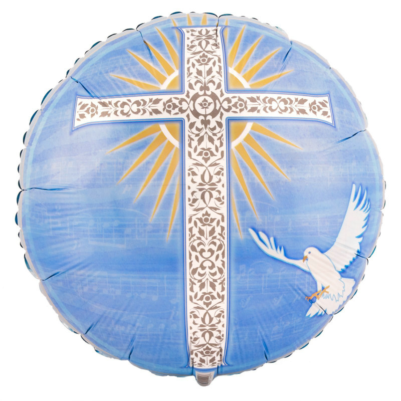 Bless Blue 18" Foil Balloon - Click Image to Close