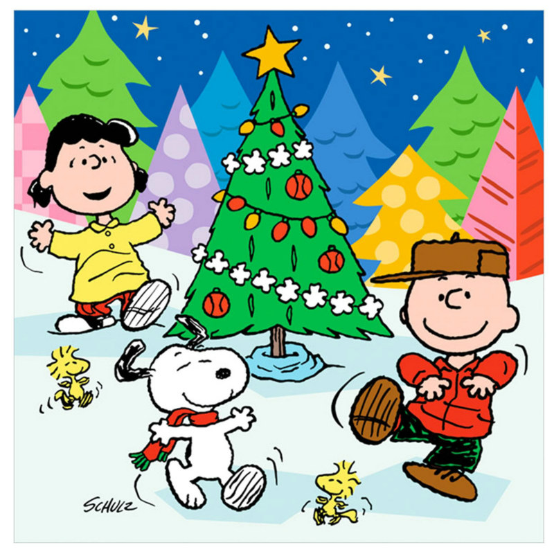 Peanuts Christmas Lunch Napkins (16 count) - Click Image to Close