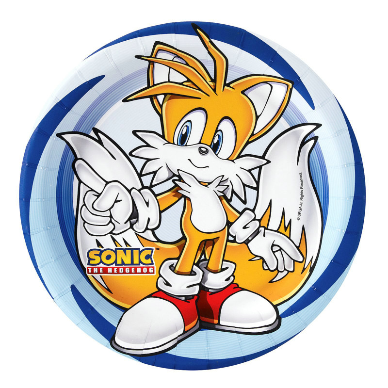 Sonic the Hedgehog Dessert Plates (8 count) - Click Image to Close
