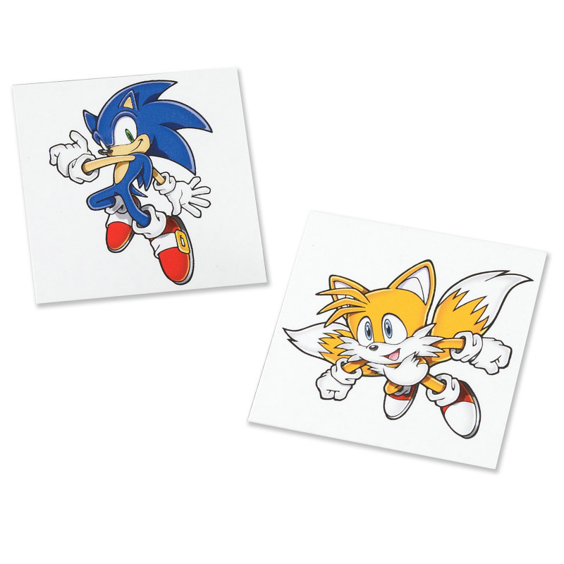 Sonic the Hedgehog Tattoos (8 count) - Click Image to Close