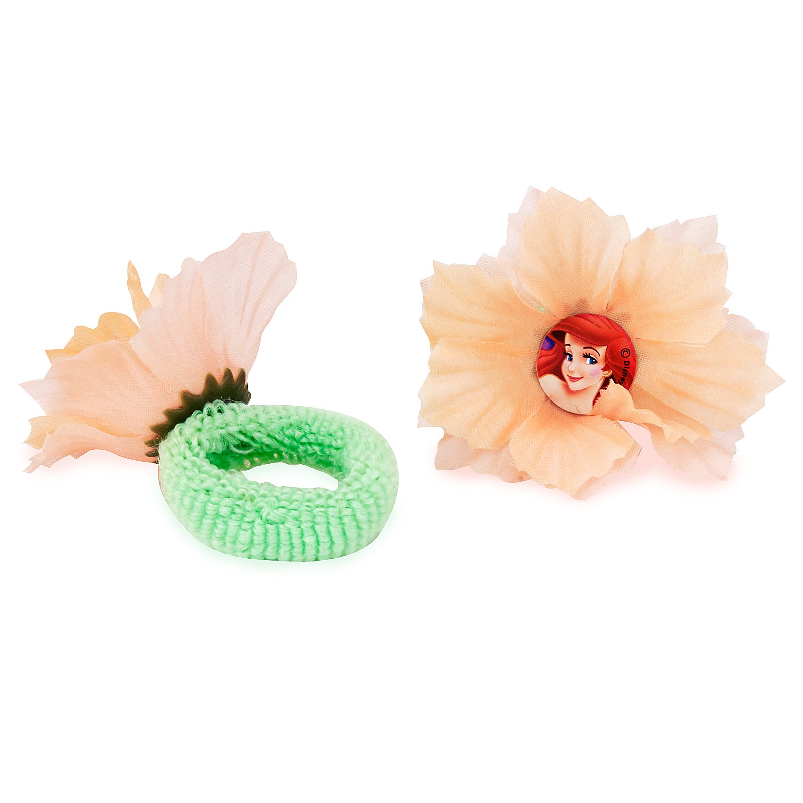 Little Mermaid Flower Hair Terries (4 count) - Click Image to Close