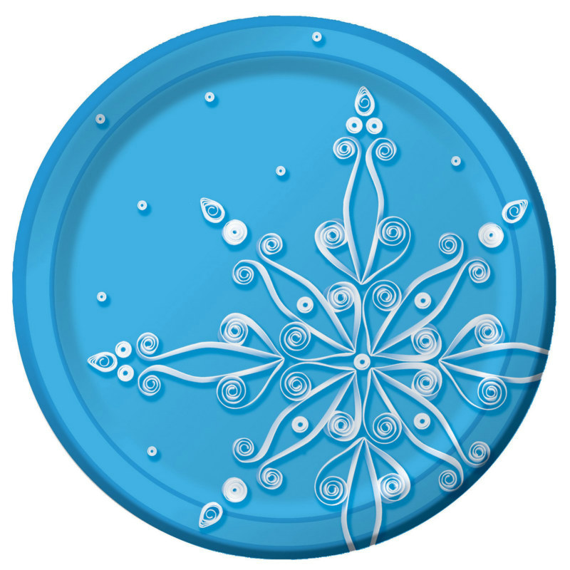 Snow Flurry Dessert Plates (8 count) - Click Image to Close