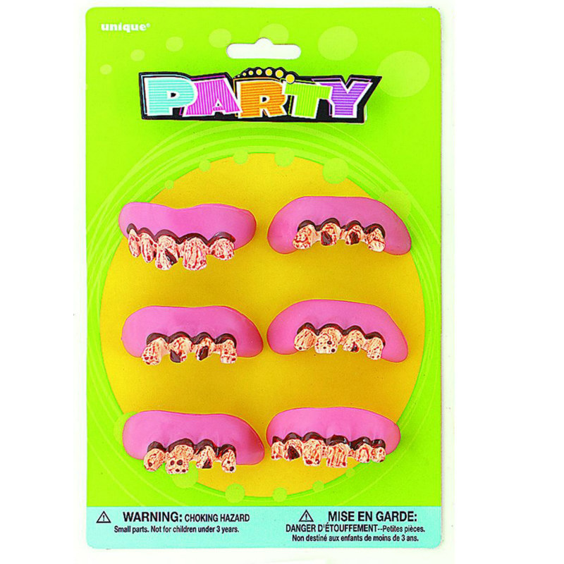 Ugly Teeth Assorted (6 count) - Click Image to Close