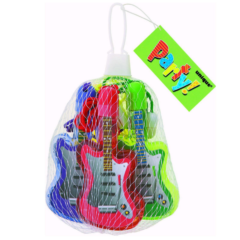 Bubble Guitar Necklaces Assorted (4 count) - Click Image to Close