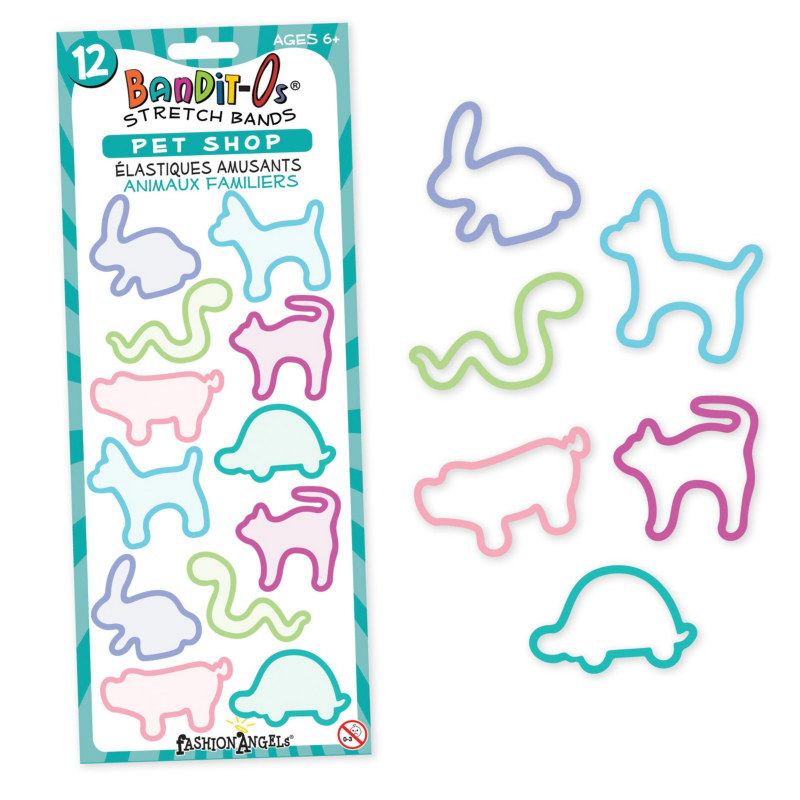 Pet Shop Rubber Bracelets Assorted (12 count) - Click Image to Close