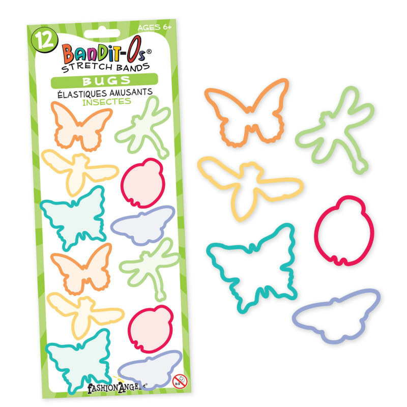 Bugs Rubber Bracelets Assorted (12 count) - Click Image to Close