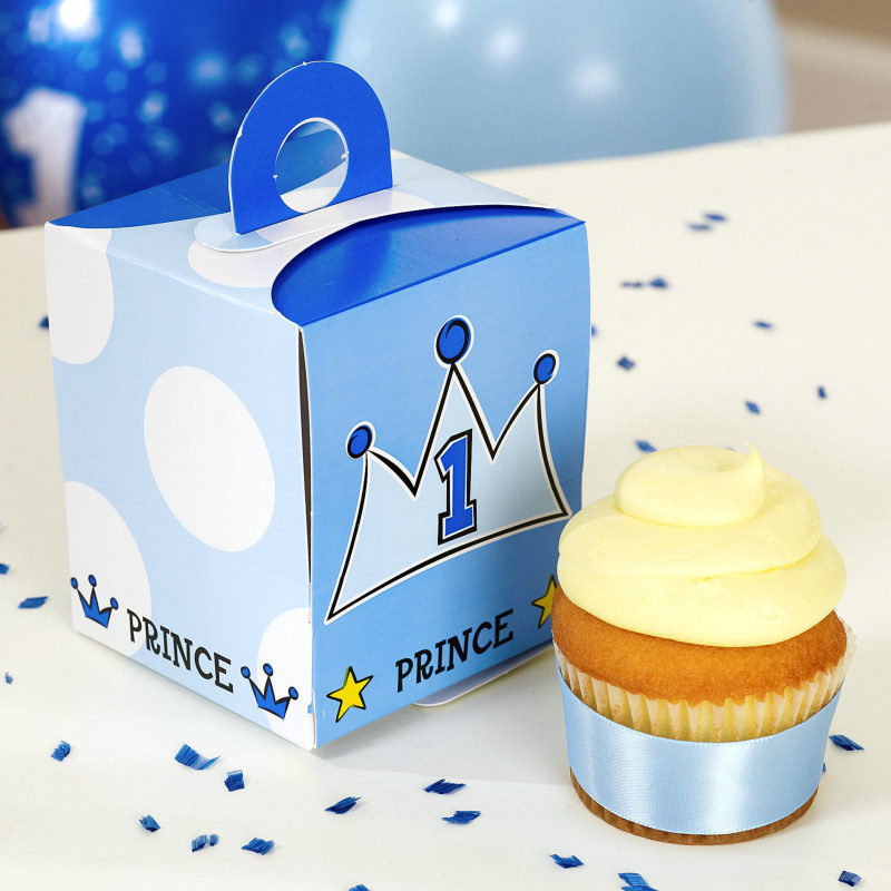 Prince Cupcake Boxes (4 count) - Click Image to Close