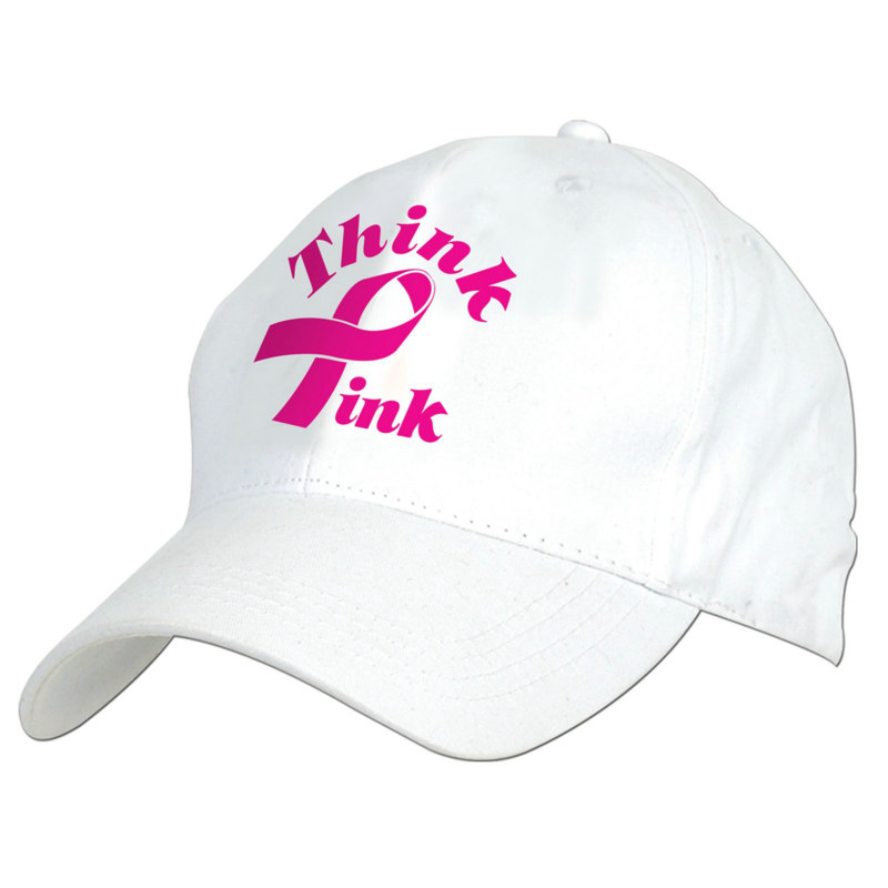 Embroidered Think Pink Cap - Click Image to Close