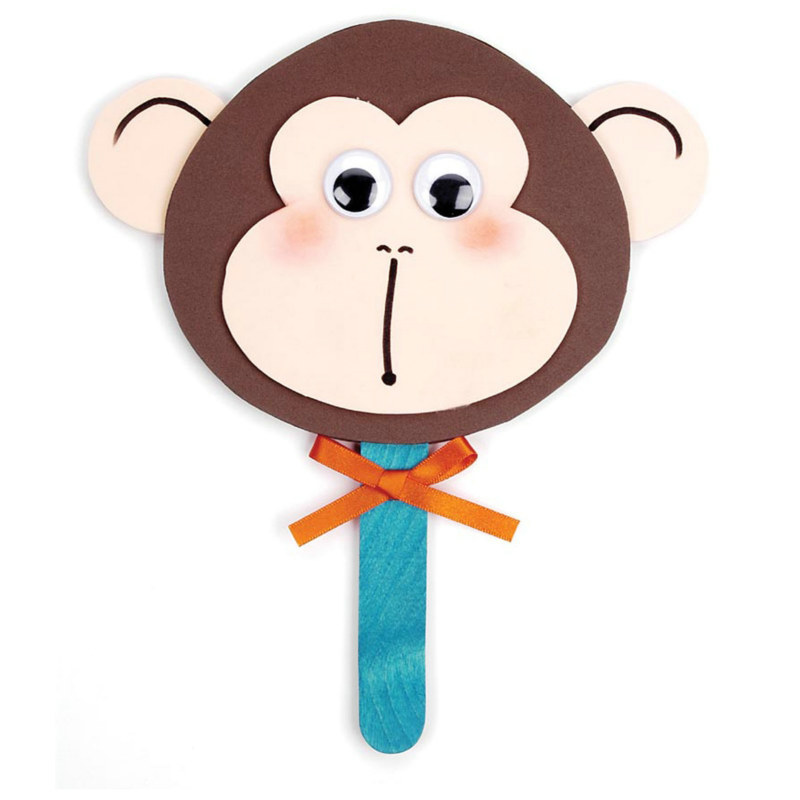 Foam Monkey Face Activity Kit - Click Image to Close