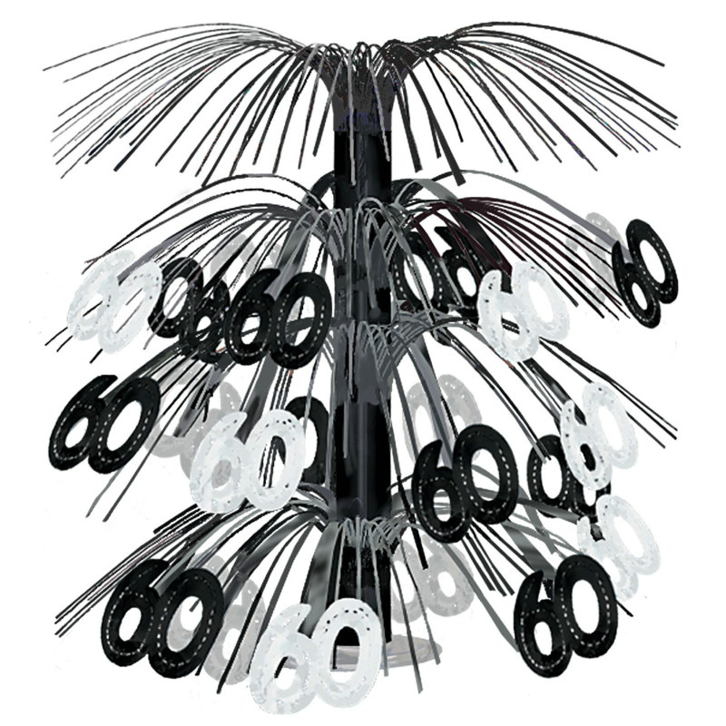 "60" Black Cascade Centerpiece - Click Image to Close