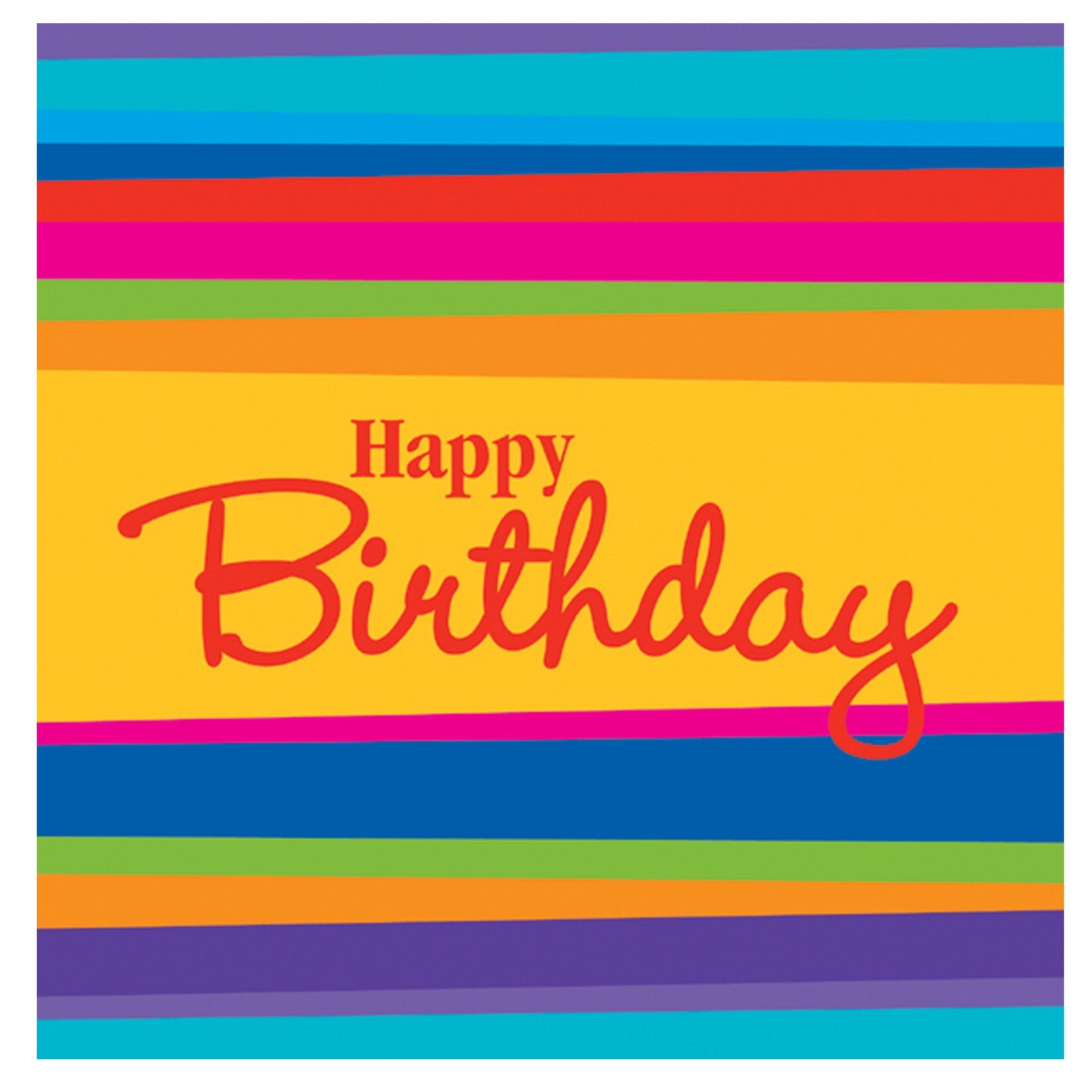 Birthday Stripes Lunch Napkins (16 count) - Click Image to Close