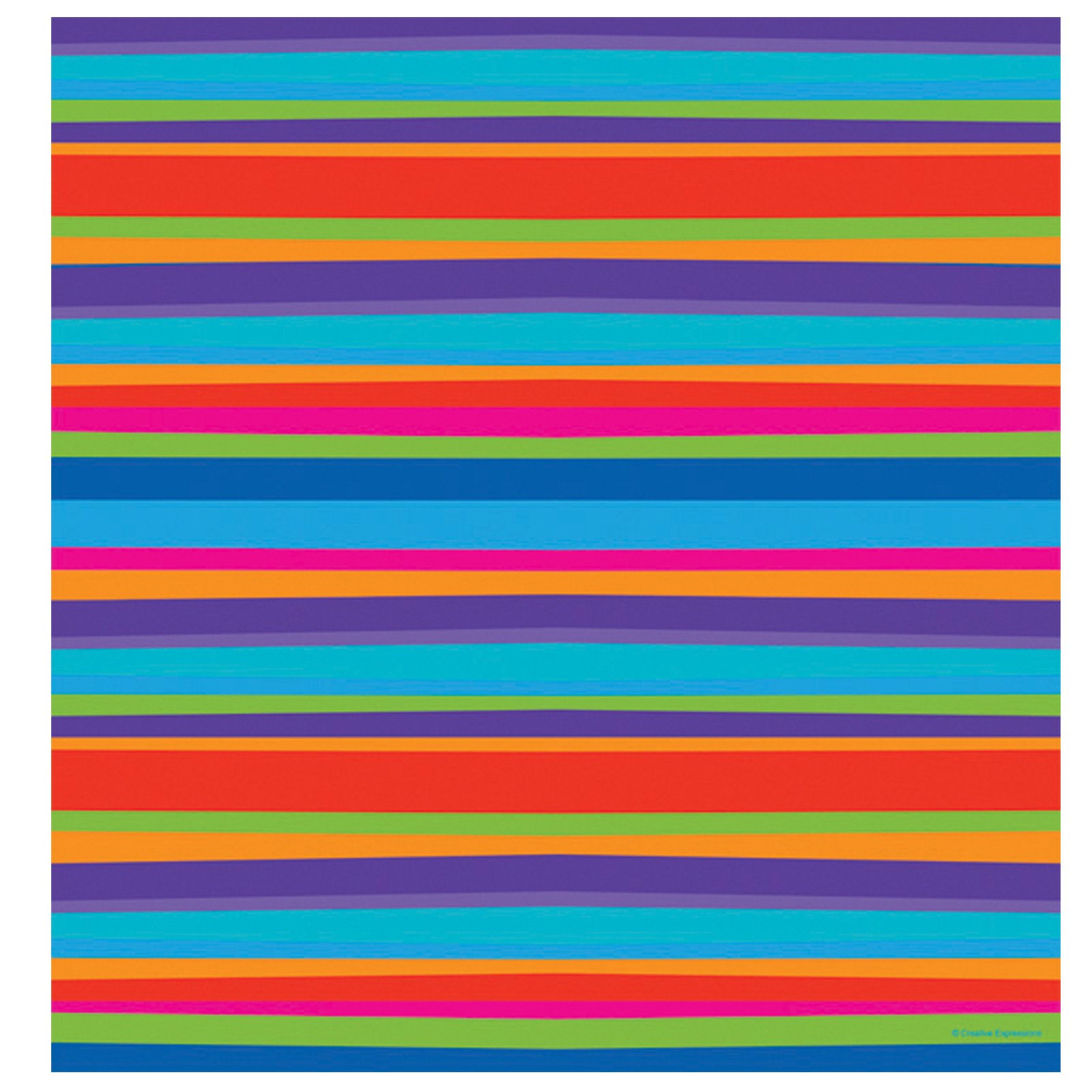 Birthday Stripes Plastic Tablecover - Click Image to Close