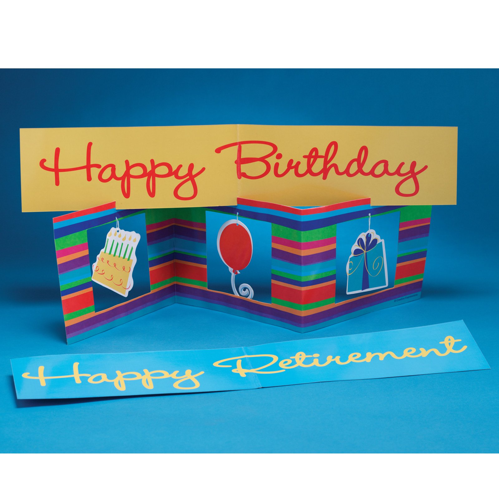 Birthday Stripes Centerpiece - Click Image to Close