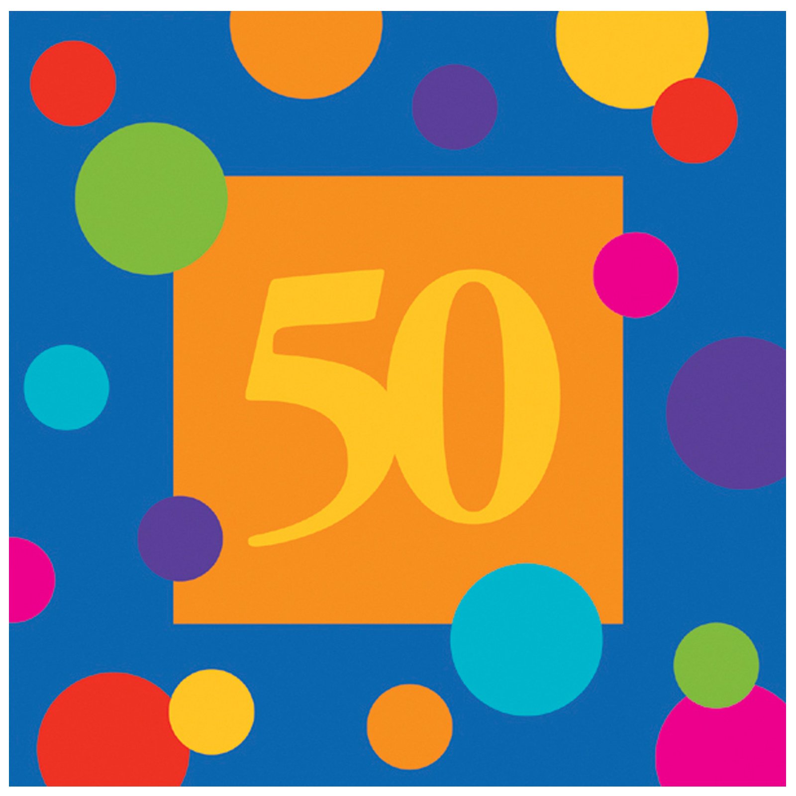 Birthday Stripes 50 Lunch Napkins (16 count) - Click Image to Close