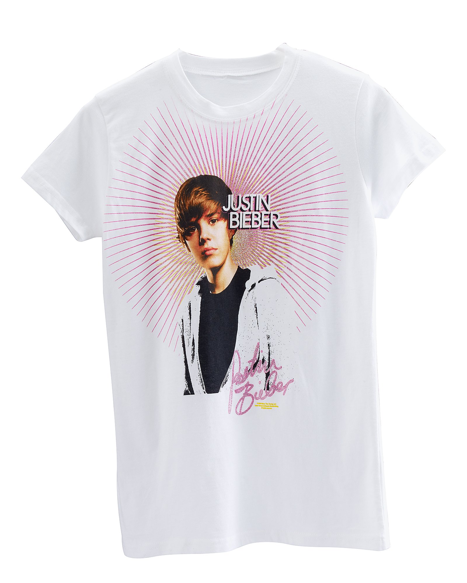 Justin Bieber Starburst T-Shirt - Click Image to Close