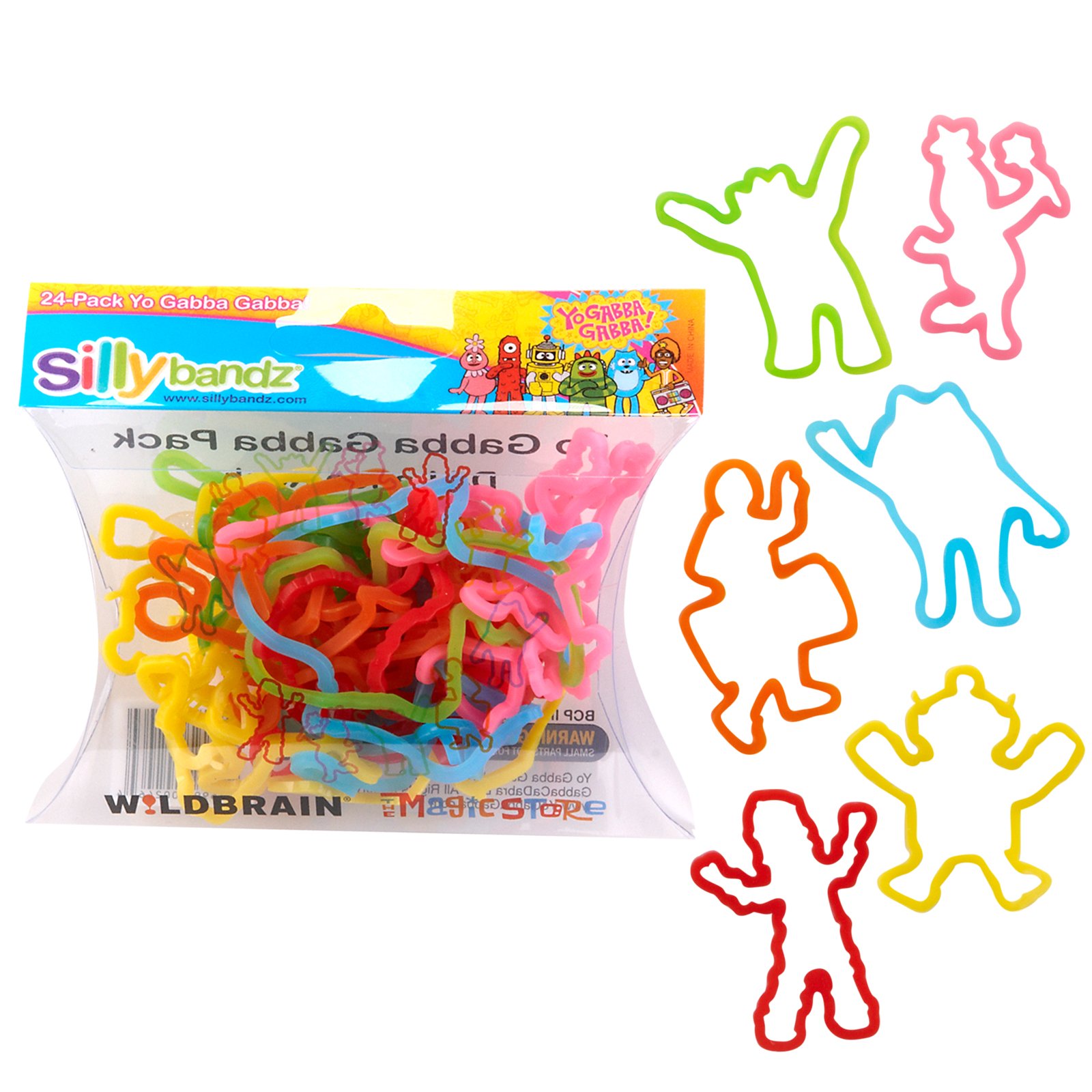 Yo Gabba Gabba Assorted Silly Bandz (24 count) - Click Image to Close