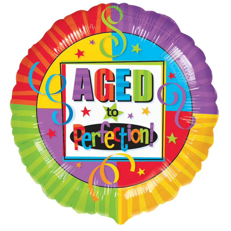 Aged to Perfection 18" Foil Balloon - Click Image to Close