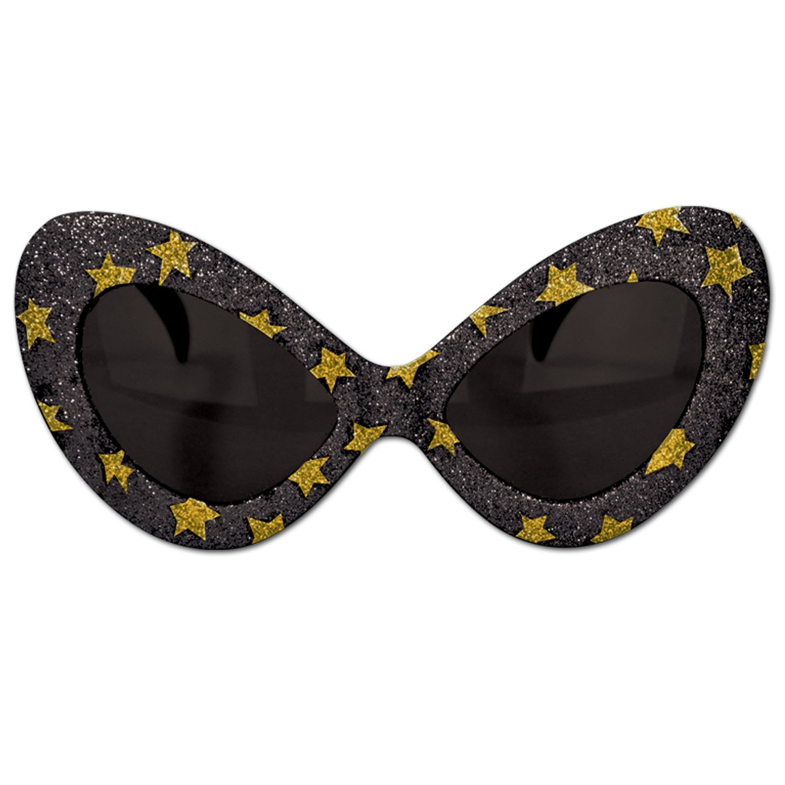 Glittered Hollywood Star Glasses - Click Image to Close