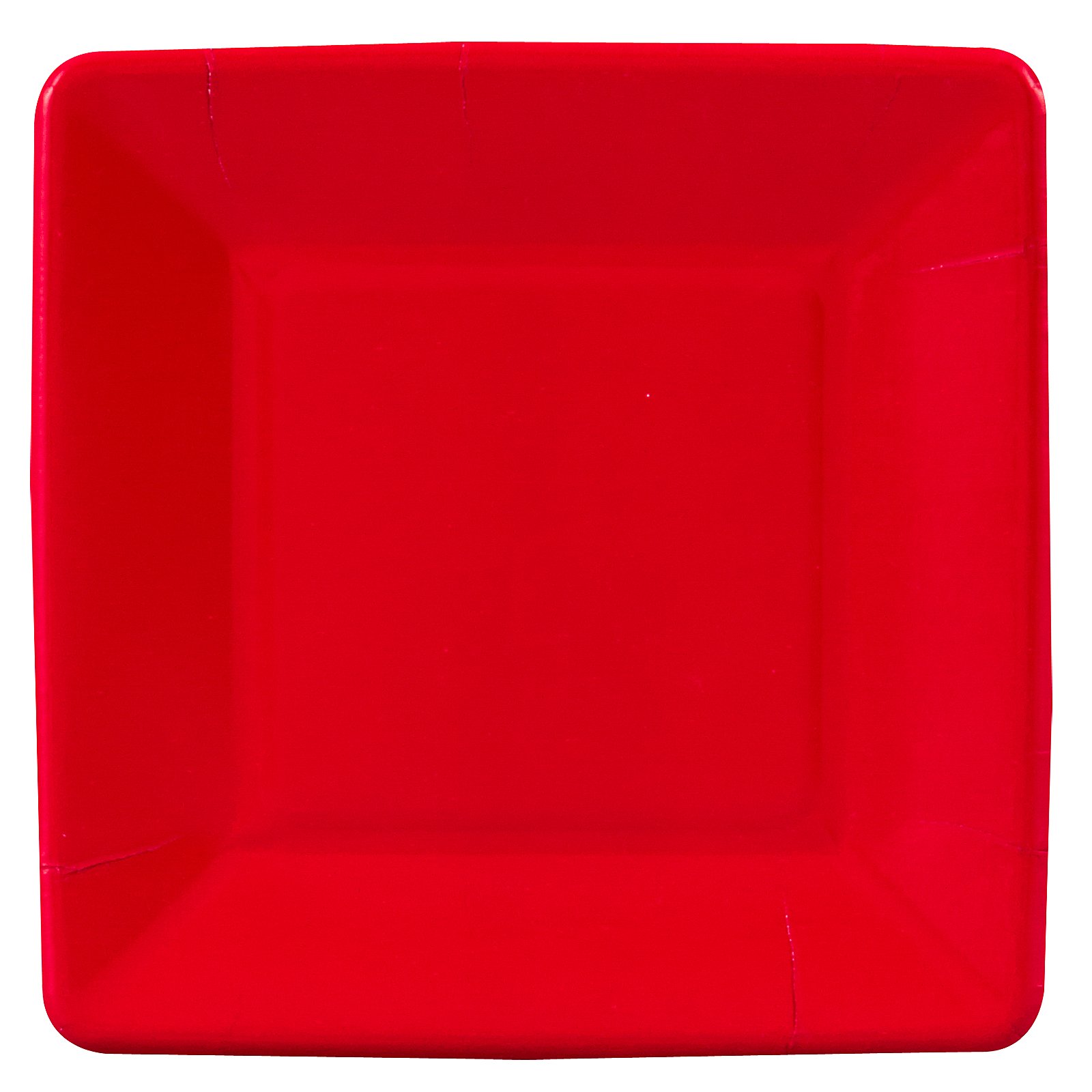 Classic Red (Red) Square Dessert Plates (18 count) - Click Image to Close